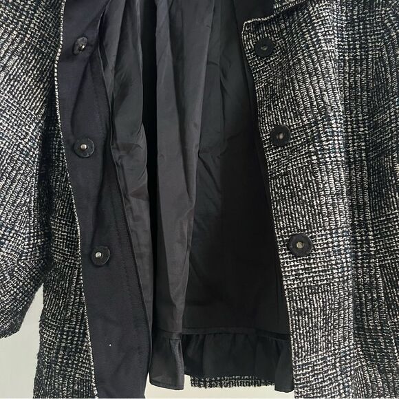 Ann Taylor Tweed Cropped Sleeve Wool Blend Plaid Blazer Women’s Small Chic - Picture 3 of 9